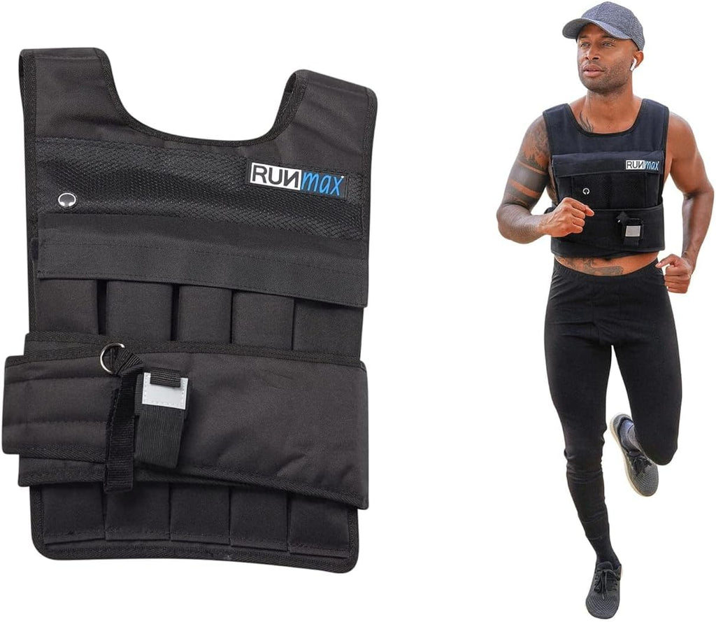 RUNFast 40lbs Pro Weighted Vest - Adjustable Fit for Enhanced Strength Training & Endurance