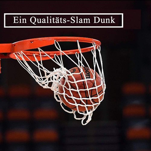 KATOP Professional Heavy Duty Basketball Net Replacement - All Weather Anti-Whip | Fits Standard Rims - 12 Loops (White & Red)