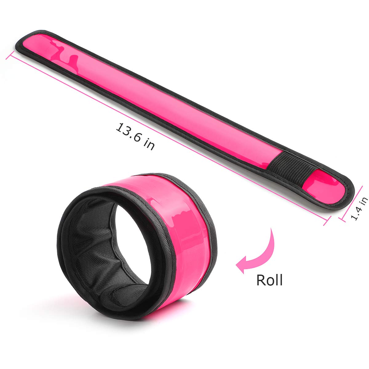 esonstyle 6 Pack LED Light Up Band Slap Bracelets, Night Safety Wrist Band for Cycling Walking Running Concert Camping Outdoor Sports