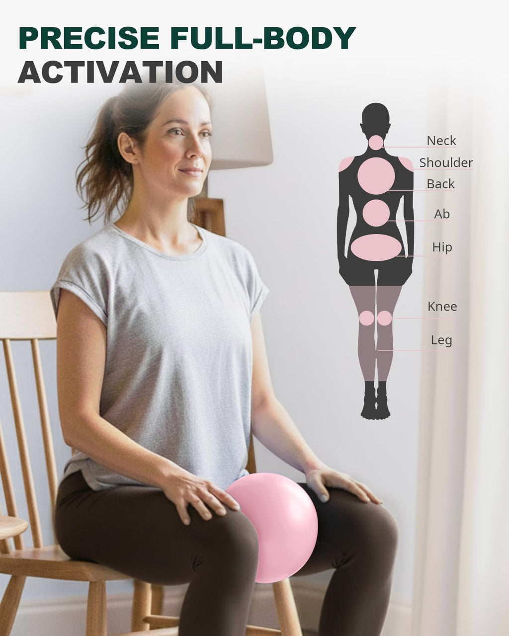Trideer 9-Inch Pilates Ball - Small Exercise Ball for Yoga, Core Training & Physical Therapy
