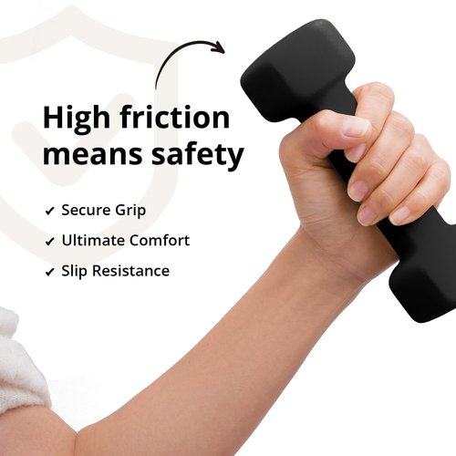 Portzon Dumbbells Neoprene with Non Slip Grip weight for Total Body Workout Compatible with of 2 Set,1-15 LB, Anti-Slip, Anti-roll, Hex Shape