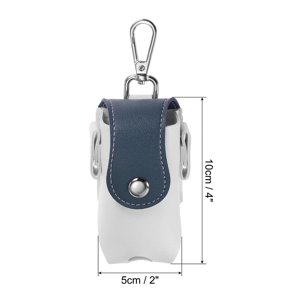 PATIKIL Golf Ball Waist Bag, 2 Pack Golf Ball Carry Pouch with Tee Holder, Buckle, Clip for Women Men Belt Golf Storage, White Blue