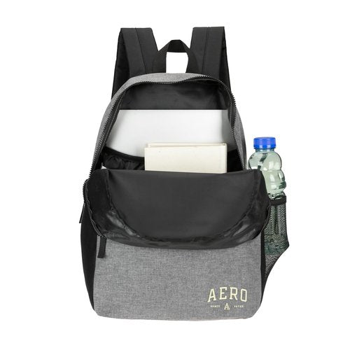 AEROPOSTALE Wellington Unisex Backpack - Aero Mens and Womens Bag for Everyday Use (Black/Grey)