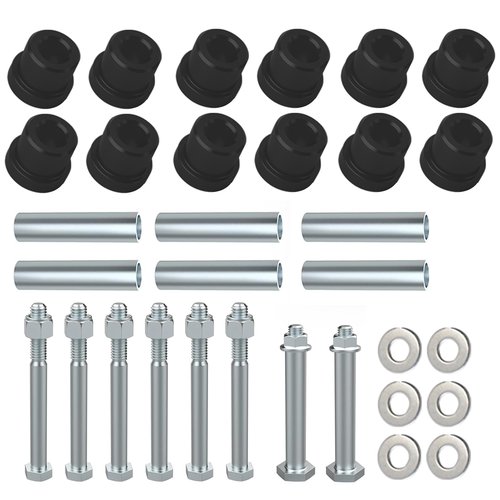 DoonMi Golf cart Rear Leaf Spring Bushing kit with Polyurethane Bushing and Sleeves for EZGO TXT & Medalist 1994-up, Club Car DS 1981-up，Replaces Parts 70289-G02 70291-G01 14158-G1 (Black)