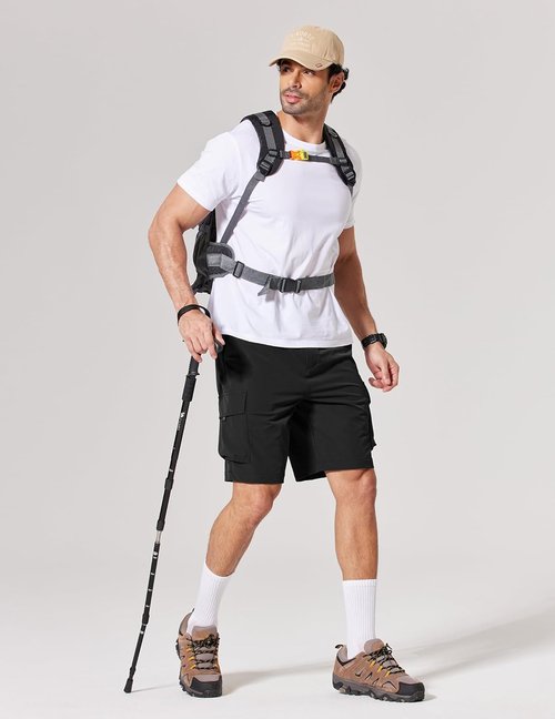 COOFANDY Men's Casual Cargo Shorts - Lightweight 9" Shorts for Golf, Hiking, Work & Fishing - 5 Pockets