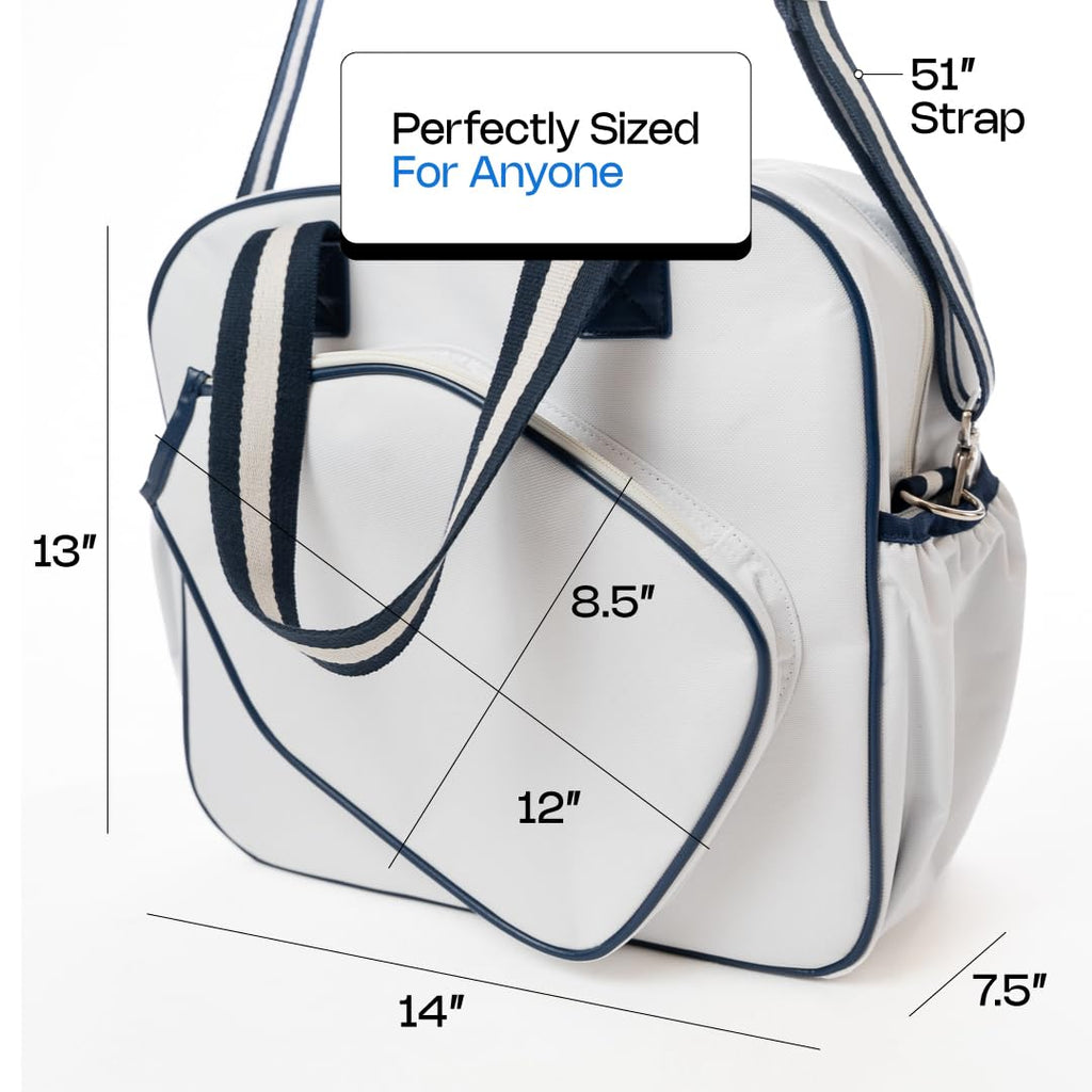 Premium Pickleball accessories - Adjustable Sling w/Side Pocket for Paddle- Fashionable Sport Bag for Women - Pickleball Bag for Women by Kryn