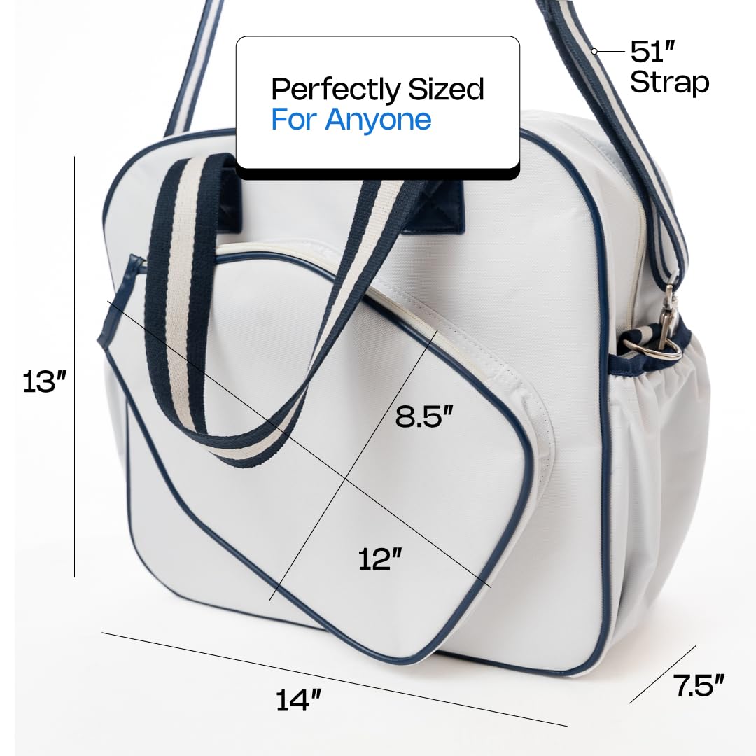 Premium Pickleball accessories - Adjustable Sling w/Side Pocket for Paddle- Fashionable Sport Bag for Women - Pickleball Bag for Women by Kryn