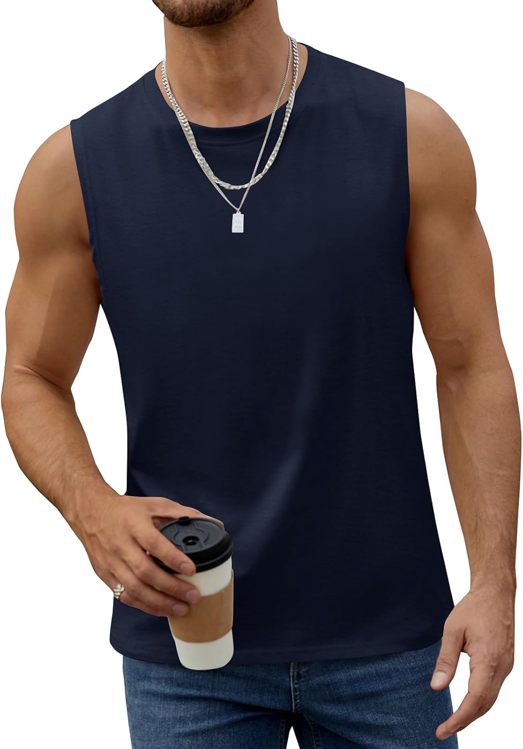 Skiennix Men's Sleeveless Gym Tank Tops - Casual Muscle Cut-Off Shirts for Ultimate Comfort