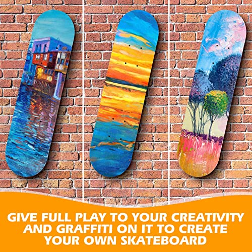 12-Pack Blank Skateboard Decks 24x6 Inch Maple DIY Boards for Kids & Art
