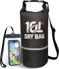 Skiennix Waterproof Dry Bag - 10L Lightweight Roll Top Backpack with Reflective Design & Phone Pouch