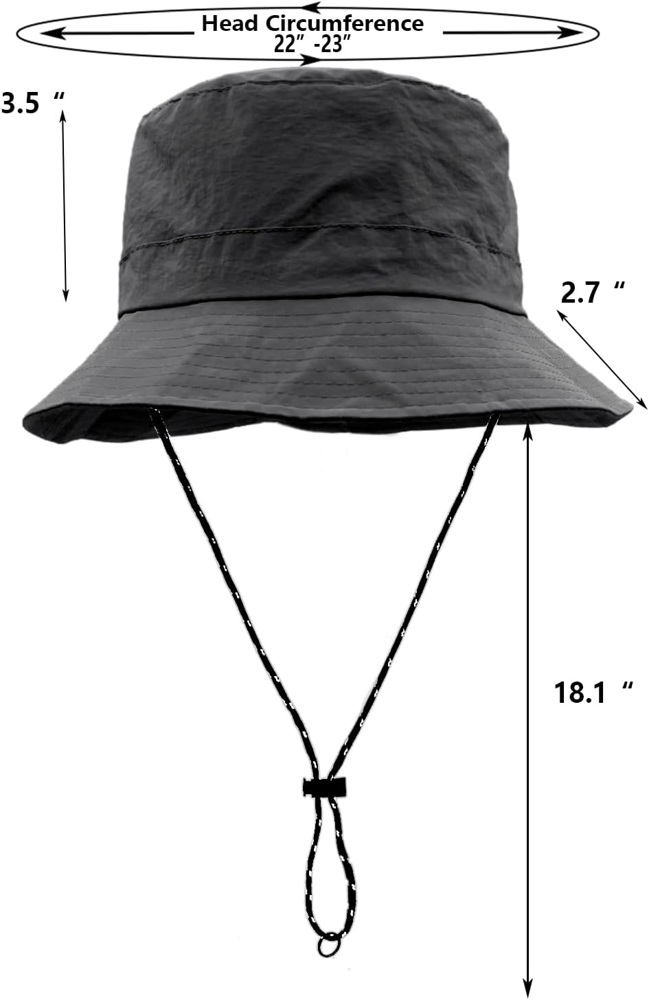 Woogwin Waterproof Bucket Rain Hat - Quick Dry Packable Boonie Hat with UV Protection | Ideal for Safari