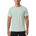 Zengjo Mens Athletic Shirts Moisture-Wicking Quick Dry Crewneck T-Shirts Lightweight Casual Workout Tees for Running Gym Exercise Hiking(Light Sage Green,Large)