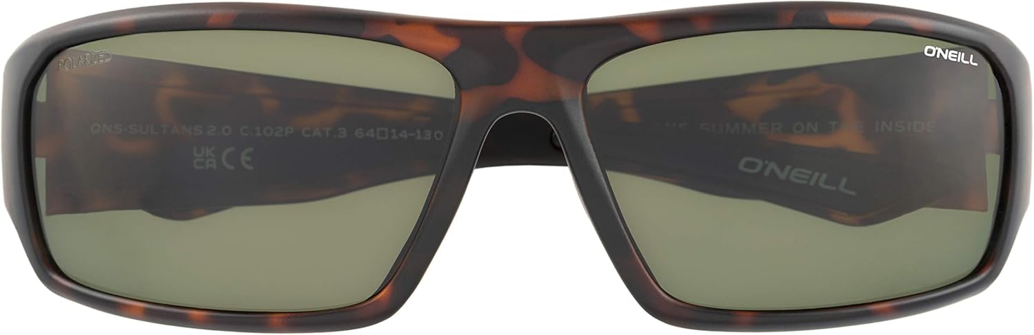 O'NEILL Sultans 2.0 Large Fit Men's Polarized Wrap Sports Sunglasses, 64 mm, UV400 Protection