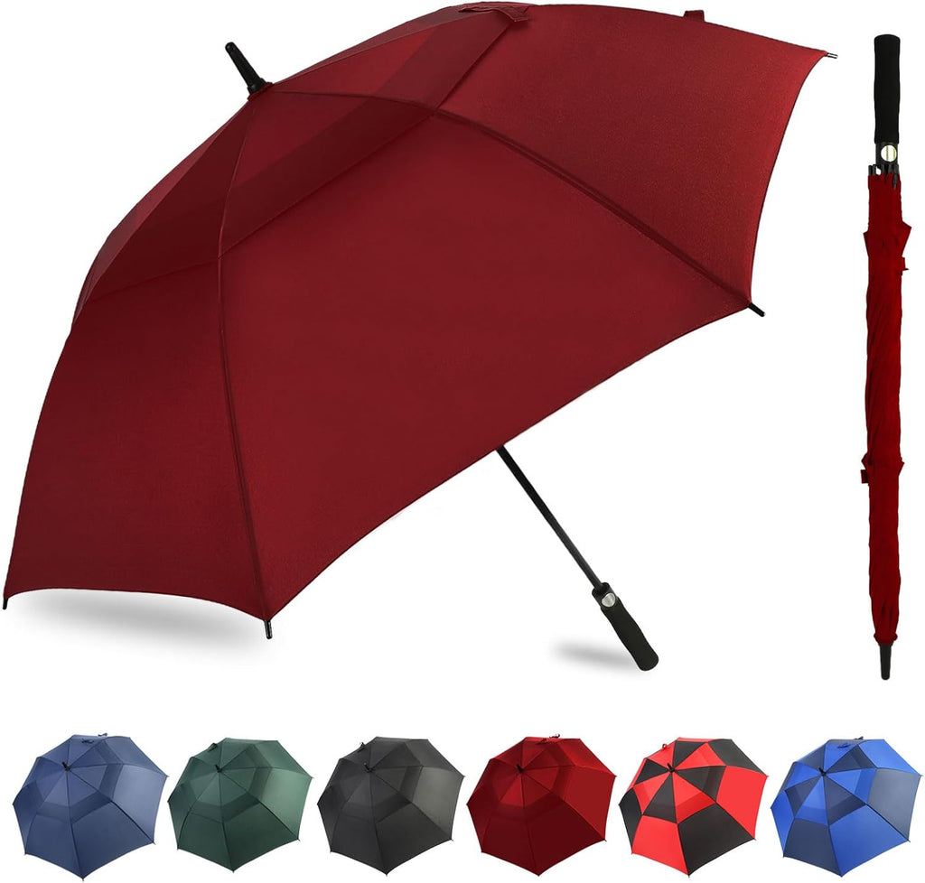 ZDSSM Automatic Open Golf Umbrella - Extra Large 54/62/68/72 Inch Windproof & Waterproof Double Canopy