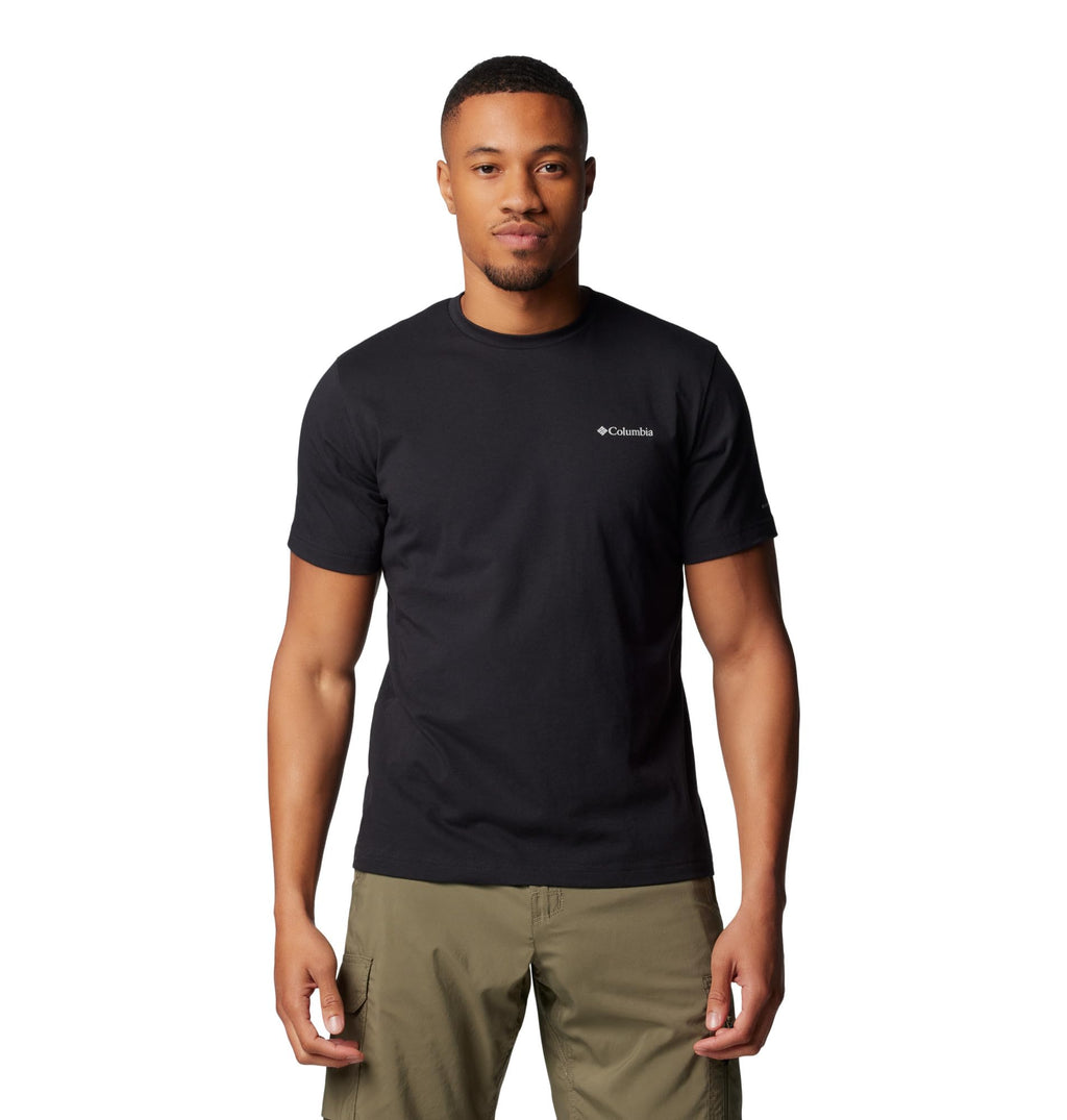Columbia Men's Thistletown Hills Graphic Short Sleeve, White/Wanderland Graphic, 2X Tall
