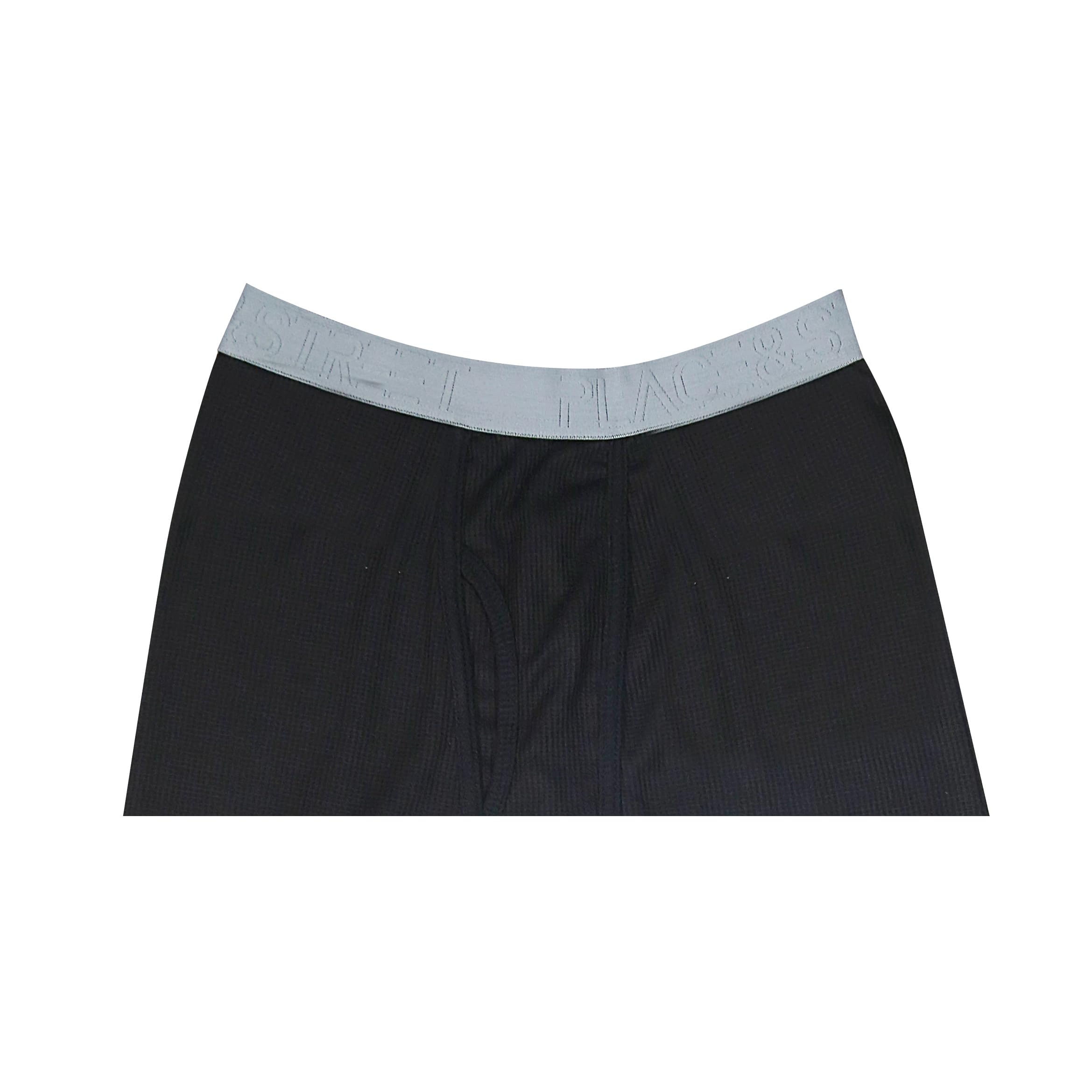 Thermal Underwear Pants For Men Long Johns Cotton Blend Base Layer Waffle Knit Bottoms Classic Cold Weather Black