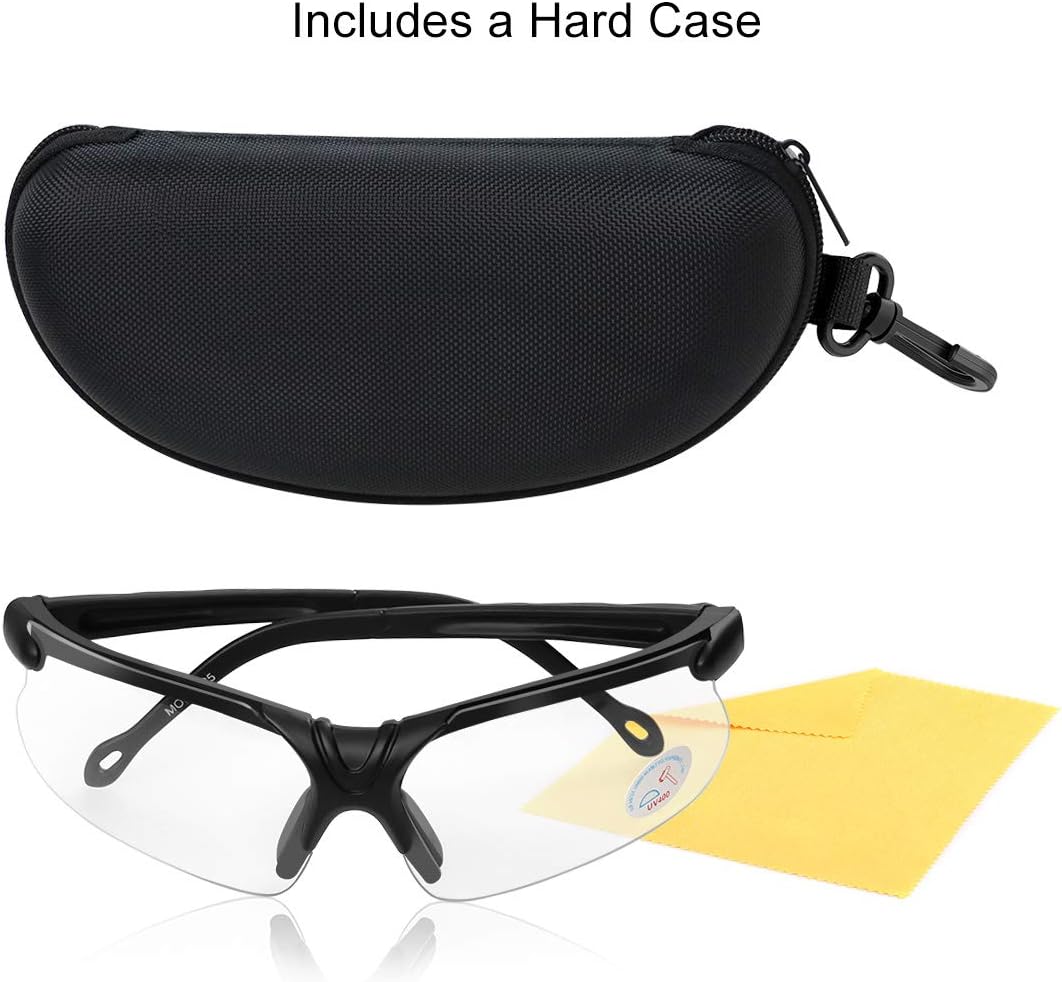 Xaegistac Shooting Glasses - Anti-Fog Safety Eyewear with Case for Adults