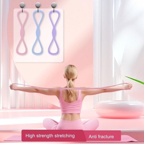Figure 8 Resistance Band - Non-Slip Handles for Home Gym | Ideal for Yoga, Pilates & Therapy (25 lbs)