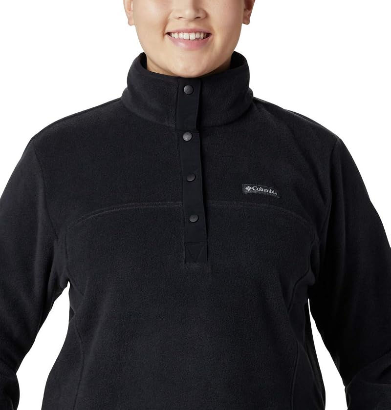 Columbia Benton Springs Half Snap Fleece Pullover Jacket for Women - Black, Medium