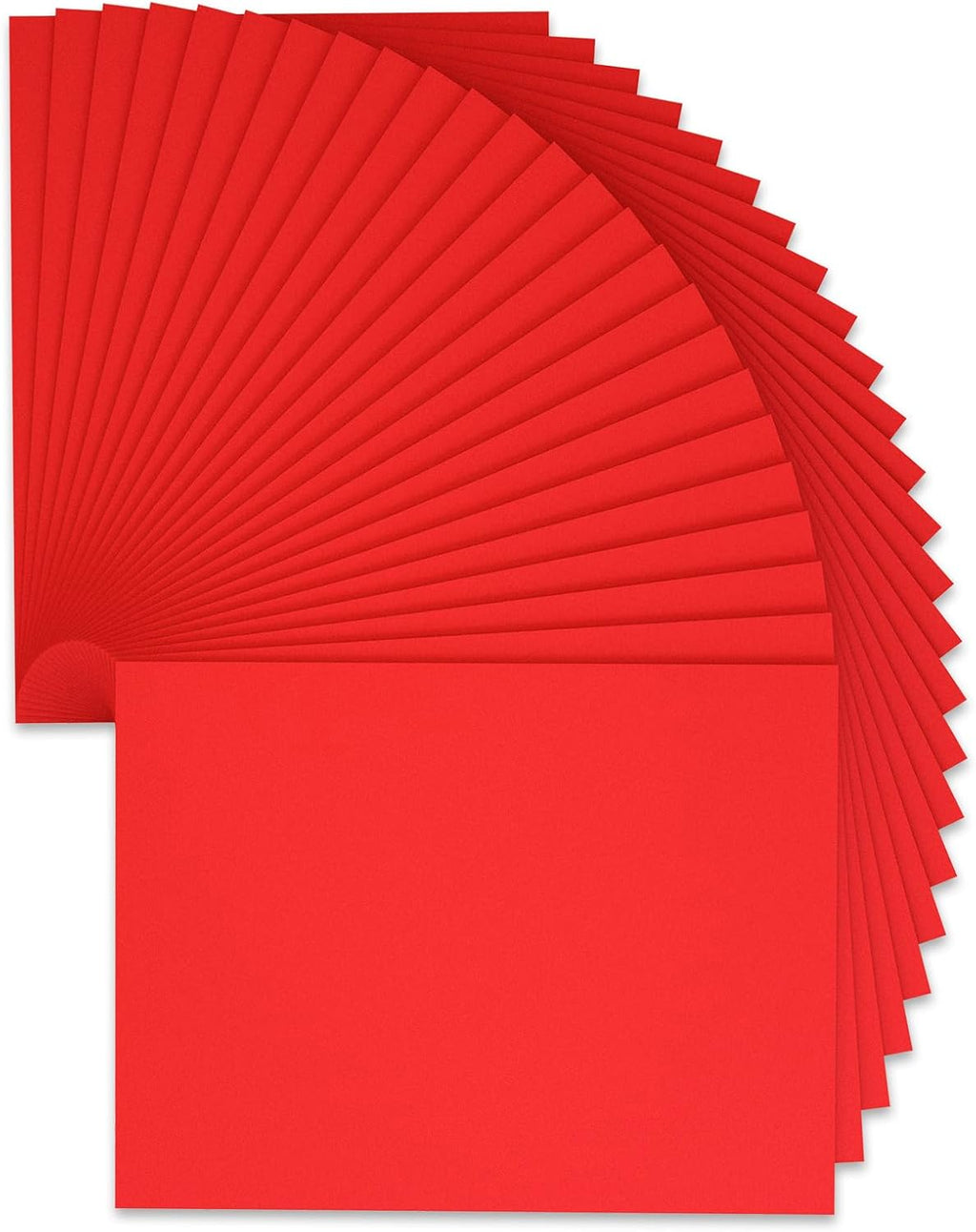 Premium Red Foam Sheets by CraftPro - 9x12 Inch, 2mm Thick, 25 Pack for DIY Projects & Scrapbooking