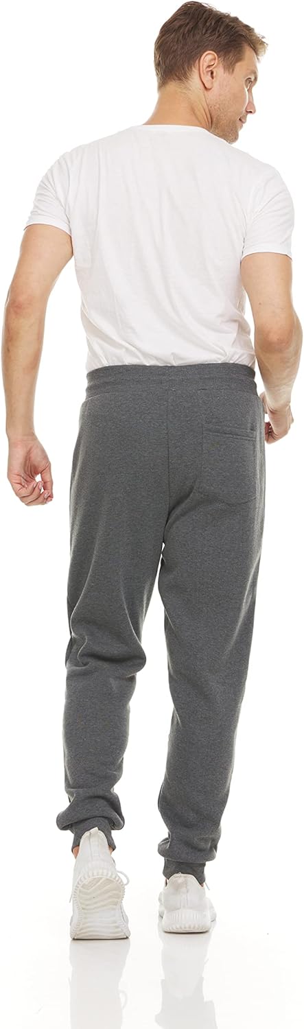 PURE CHAMP Men's Fleece Jogger Sweatpants - 3 Pack with Zipper Pocket | Sizes S-3XL