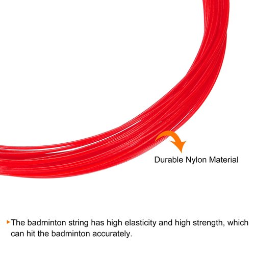 PATIKIL 10M Badminton Racket String, 10 Pack Durable Nylon Racquet Replacement Lines Thread Wire High Elastic for Badminton Training, 5 Colors