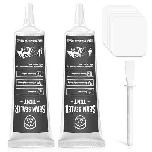NICE2MEU 120ml Tent Seam Sealer, Waterproof & Leak-Proof, Quick Drying & Transparent, Seam Sealer Tent Sealant Repair Kit for Tents, Sleeping Mats, Awnings
