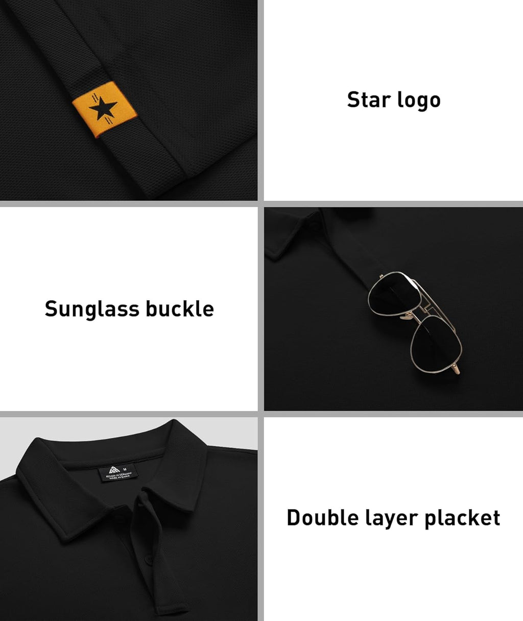 ZITY Men's Polo Shirts - 3 Pack Short Sleeve Performance Golf & Casual Collared Tees