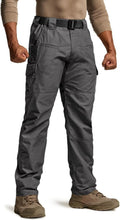 CQR Men's Tactical Pants - Lightweight Water Resistant Ripstop Cargo for Hiking & Work | Outdoor Apparel