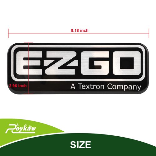 Roykaw Golf Cart Front Name Plate/Emblem for EZGO RXV 2008-up Gas & Electric Models, Replaces OEM # 606405