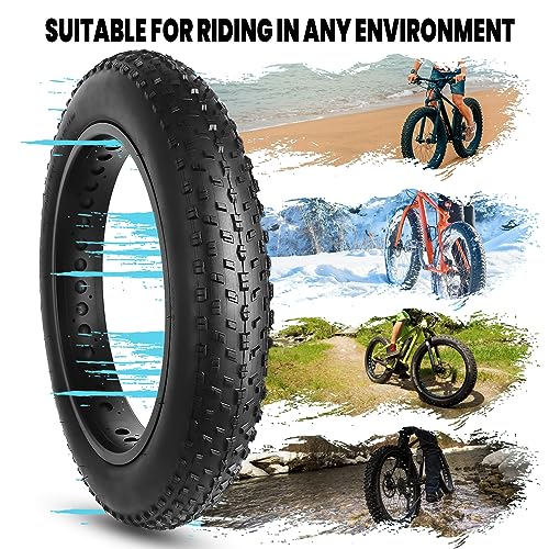 20x4.0 Fat Bike Replacement Tire - All-Terrain MTB, Snow, Beach, Trail - Qty 2
