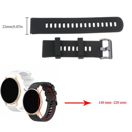 SING F LTD 3PCS Silicone Straps Compatible with AGPTEK LW11 Smartwatch Replacement Watch Bands Quick Release Wristbands Black & Dark Blue & White