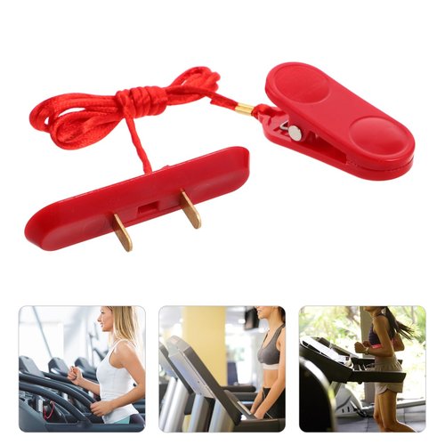 BCOATH Treadmill Safety Key Replacement with Dual Insert Emergency Stop Switch Compatible with Various Fitness Equipment Accessories 2.04X0.78X0.78In