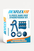 DexFlexFit 5-Piece Hand Grip Strengthener & Finger Exerciser Kit – Resistance Rings & Stretchers for Physical Therapy, Rock Climbing, Musicians & Grip Training – Hand Recovery & Strength Trainer