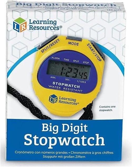 Learning Resources Big Digit Stopwatch - Easy-to-Read Display | Perfect for Timing Activities