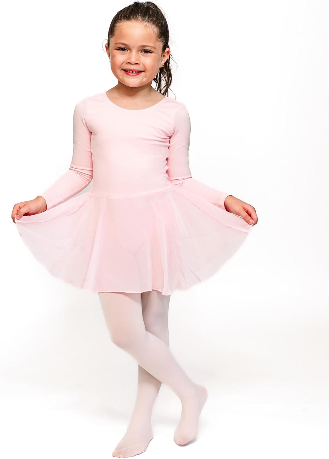 Stelle Ballet Leotard for Girls - Long Sleeve Dance Outfit with Skirt | Classic Style for Toddlers & Kids