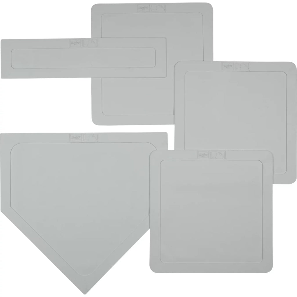 Rawlings | Throw Down Complete Base Set | Includes 3 Bases, Home Plate & Pitcher’s Rubber | Portable Practice Kit