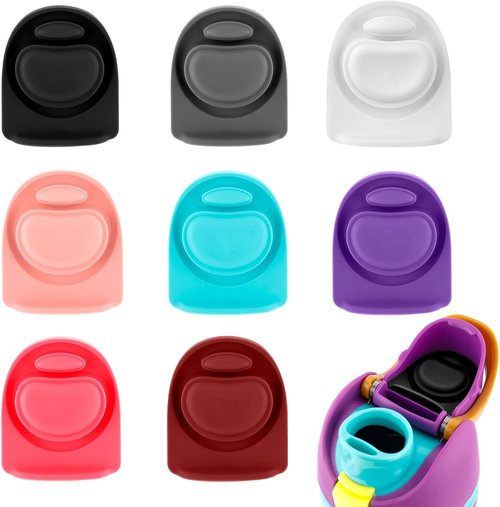 BOXOB Water Bottle Lid Stopper Replacement - 8 Color Silicone Caps for Owala FreeSip 24/32oz
