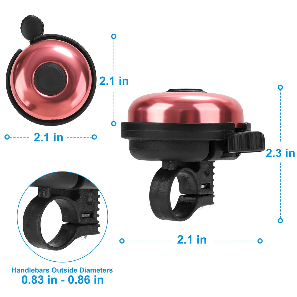 Accmor Classic Bike Bell, Aluminum Bicycle Bell, Loud Crisp Clear Sound Bicycle Bike Bell for Adults Kids