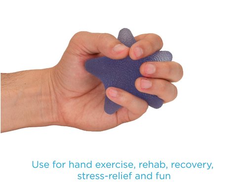 NOVA Hand Exerciser Star, Hand Grip Squeeze Star for Strength, Stress and Recovery, Comes in 3 Resistance Levels - Pink Soft, Orange Medium and Blue Firm