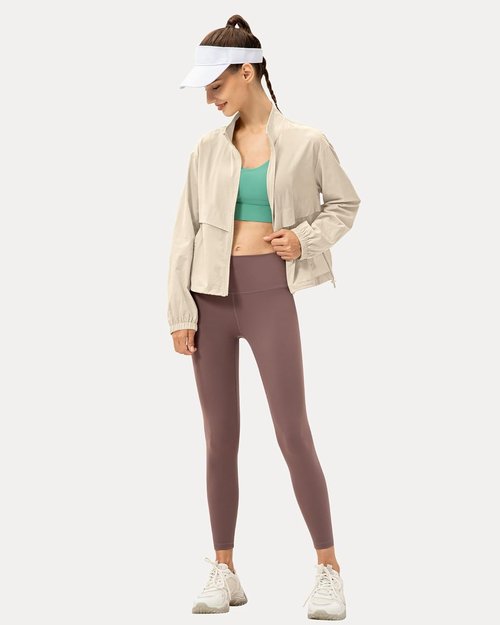 Locachy Women's Athletic Jacket - Lightweight Zip-Up Design for Windproof Sun Protection | Perfect for Workouts