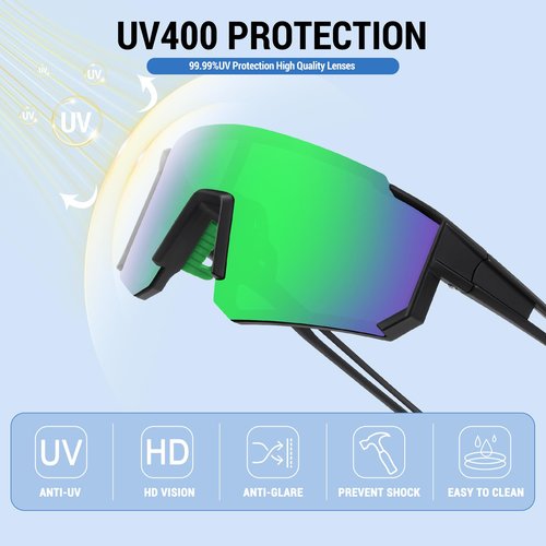 3 Pack Polarized Youth Baseball Sunglasses for Boys Girls Age 6-12 Sports Softball Cycling for Kids UV Protection 3Pack-Black Blue+Black Red+Black Green