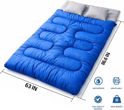MalloMe Sleeping Bags - Cold Weather Camping Gear for Adults & Kids | Lightweight & Compact Design