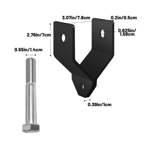 LHERUT Power Rack Shackle Band Attachment Custom Pulley System Accessories,Squat Rack Crossmember Shankle Bolts DIY Cage Add on LAT Pull Down Bar Tool for Grm (0.625‘’ Holes)