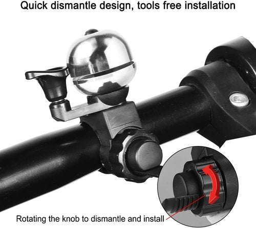 Accmor Classic Bike Bell - Adjustable Universal Bicycle Bell with Loud, Crisp Sound for All Handlebars