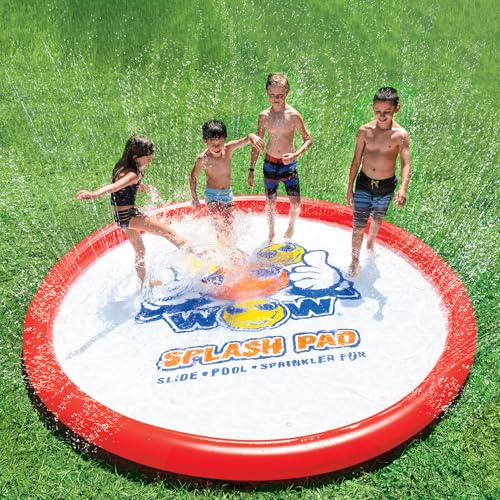 10 Ft Diameter Giant Splash Pad - Inflatable Water Play Mat for Kids, Portable & Durable