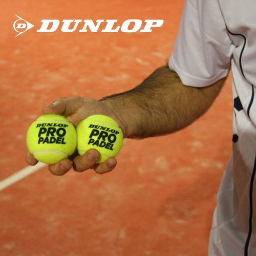 Dunlop Sports Pro Padel Ball, 3-Ball can, Yellow