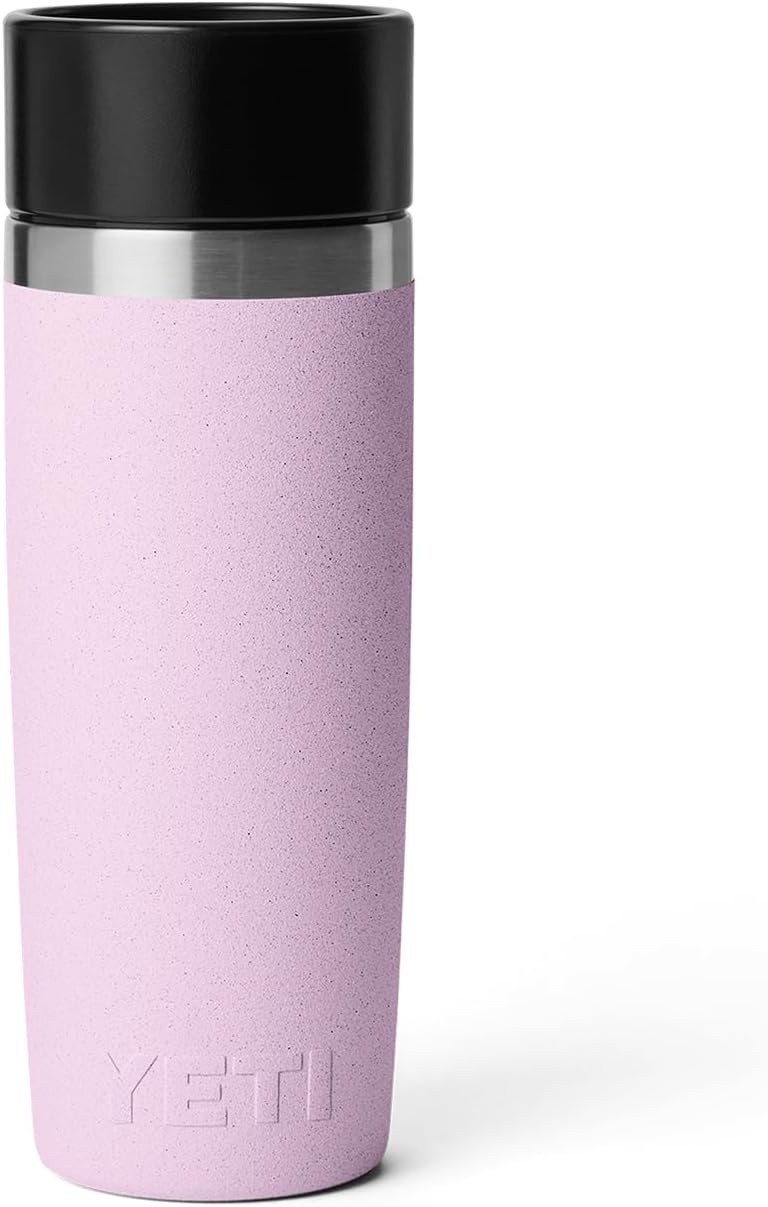 YETI Rambler 16 oz Travel Bottle - Stainless Steel, Vacuum Insulated, Leakproof Commuter Cap | Cherry Blossom