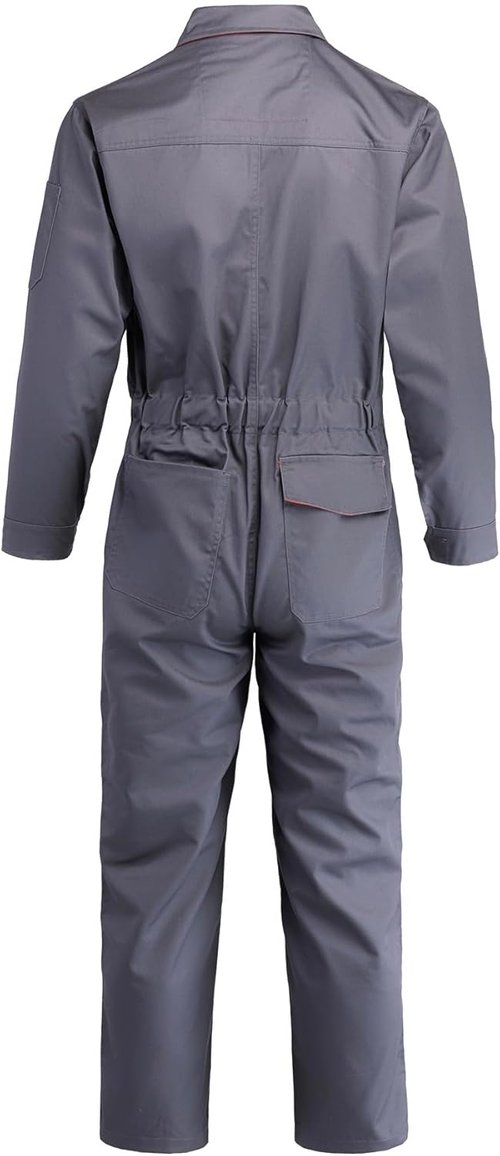 Men's Coveralls Mechanic Work Jumpsuit Multi Pockets Overalls Long Sleeve Workwear Coverall