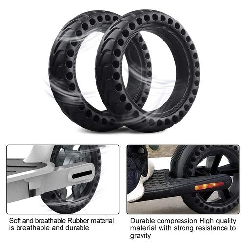 8.5 Inch Solid Tire Tyre for Xiaomi mijia M365, Front/Rear Rubber Tire Wheel Replacement for Electric Scooter 8 1/2x2 Anti-slip （2 pack）